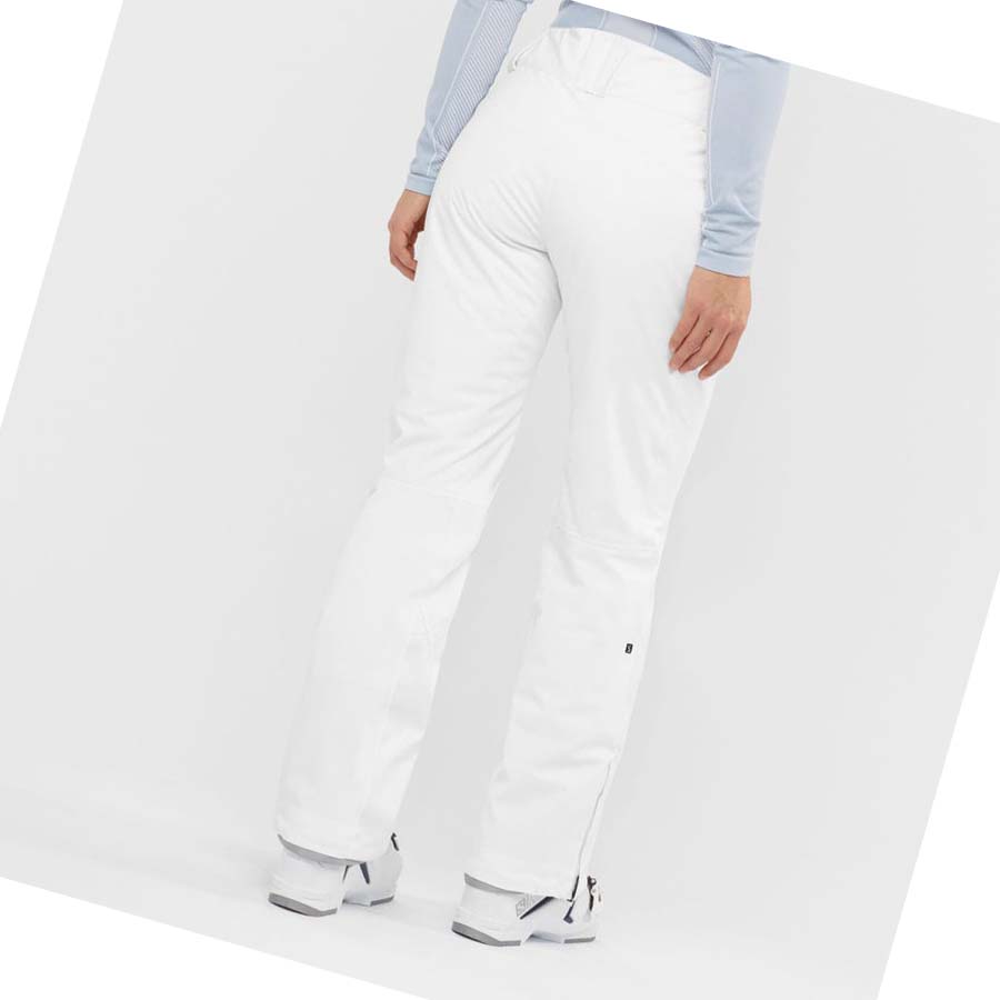 Pantalones De Esquí Salomon THE BRILLIANT Mujer Blancos | MX 2321NWY